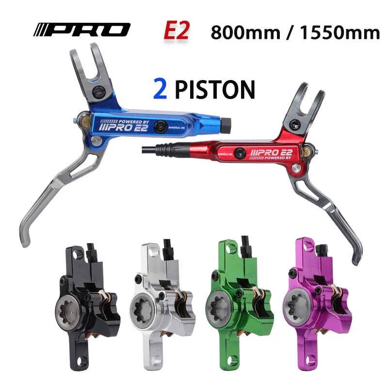 800/1550mm Bike Hydraulic Disc Brake 2 Piston Oil Pressure MTB DH