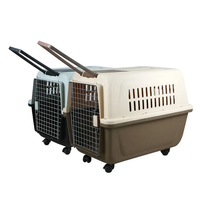 

FOR TC2007 Pull rod design large unfold pet flight case box with wheels to carry dogs