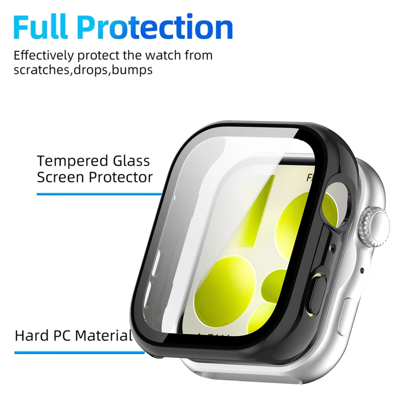 Premium Tempered Glass Protective Bumper Shell