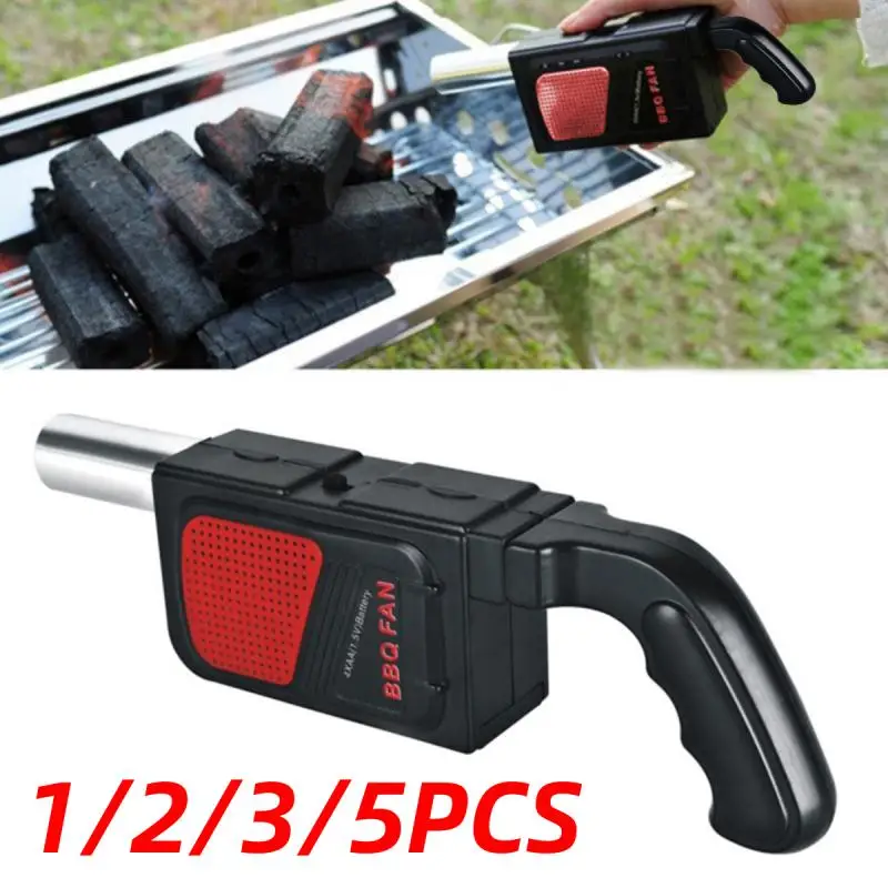 1~5Pcs Portable Handheld Electric BBQ Fan Air Blower for Outdoor Camping Barbecue Picnic BBQ Cooking Tool Grill Accessories bbq fan bbq air blower