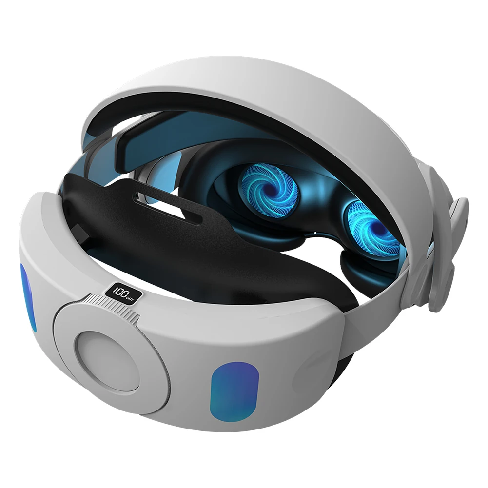 VR 헤드셋 엘리트 스트랩 교체, 메타 및 오큘러스 퀘스트 3 용, VR 재생 시간 연장, 6000mAh 배터리