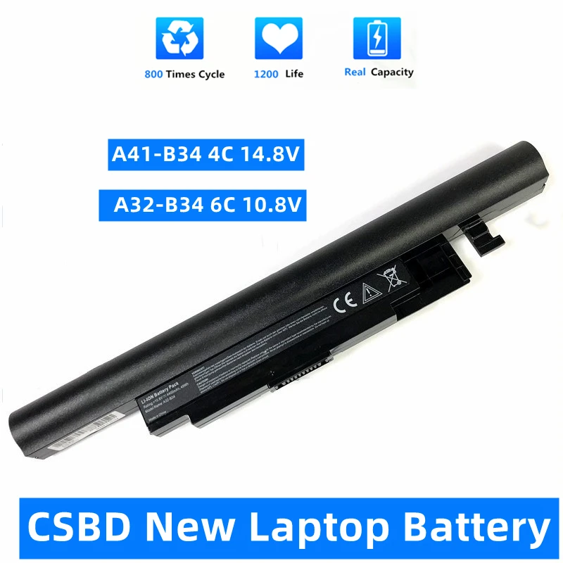 

CSBD New 4C/6C A41-B34 A32-B34 A31-C15 Battery for Haier S500 Medion S4209 S4211 S4216 S4611 k560 K56L K5 Tongfang Ruirui V550