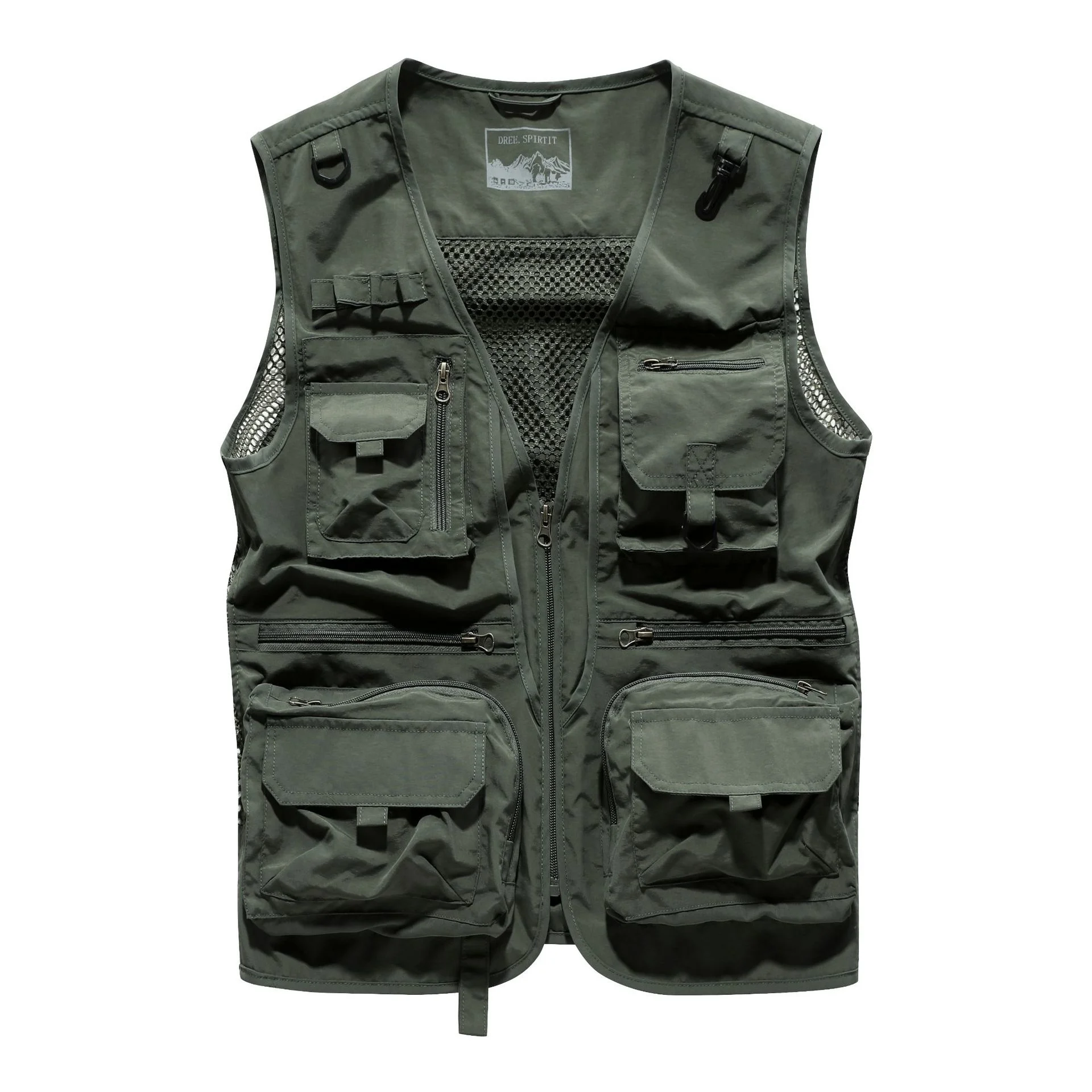 

Summer Mesh Sleeveless Jacket Men Multi-pockets Photography Breathable Vest Outdoor Fishing Waistcoat Male Chaleco Hombre Weste