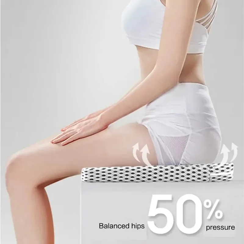 4D Air Fiber Seat Cushion Square 40x40x5cm Breathable, Ergonomic Support for Office Chair, Car, Home Anti-Slip & Durable Design 2