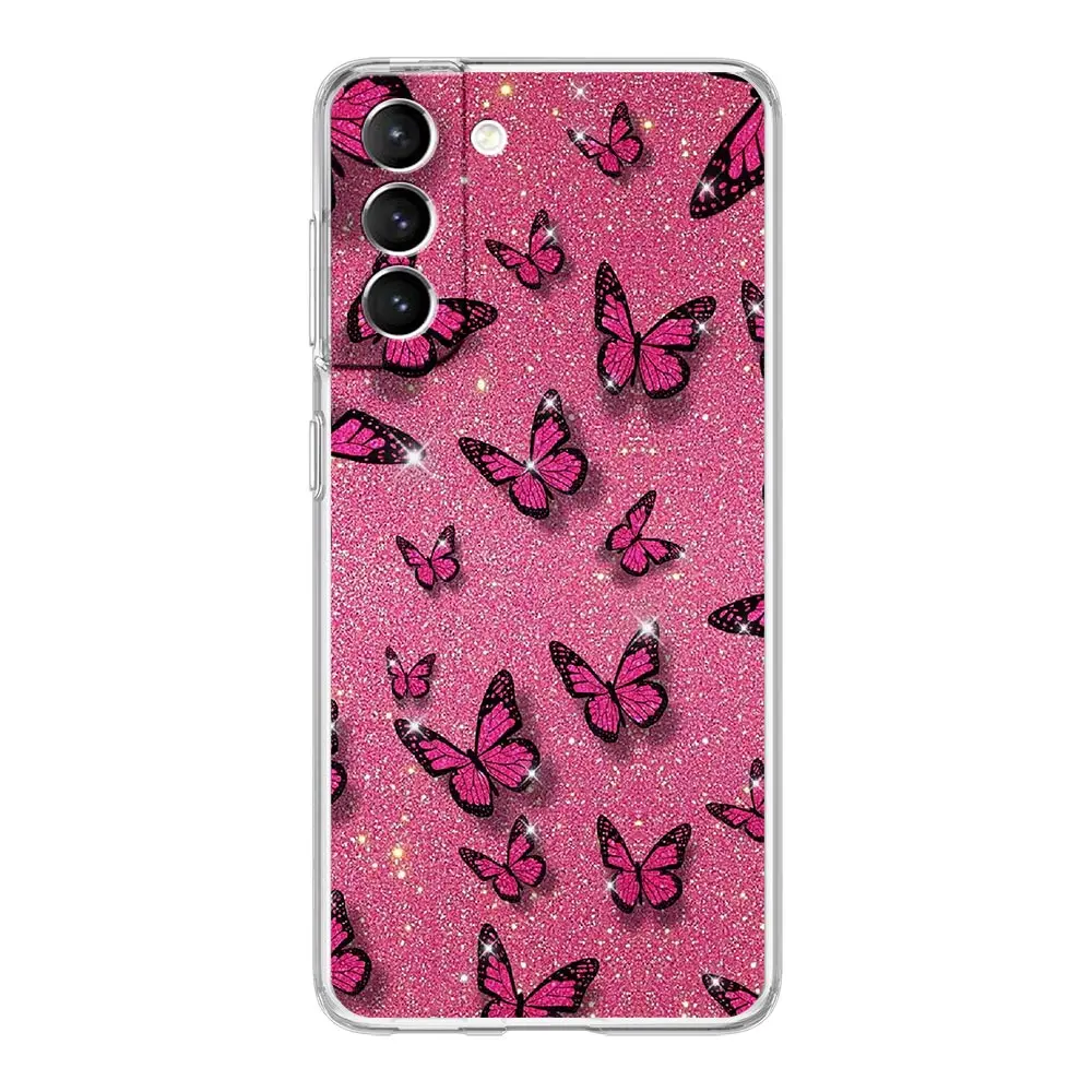 Rose Gold Pink Marble Clear Soft Phone Case Cover