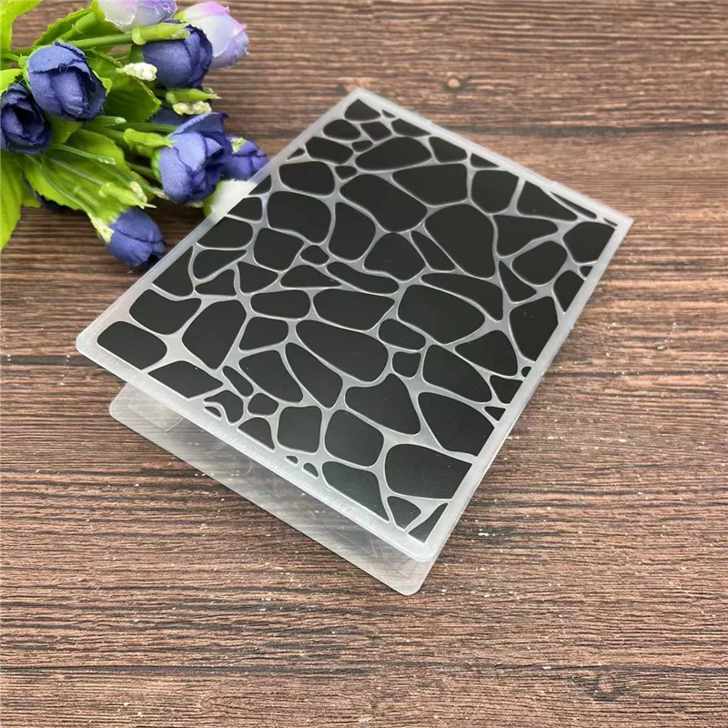 Stone Cobblestone Pattern Plastic Embossing Folders for DIY Scrapbooking,plastic embossing folder,embossing folder