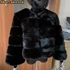 Winter coat for faux fur coat women new outerwear Fox fur short coat Fake fur  jacket furry fluffy jacket luxury woman fur Fake 3
