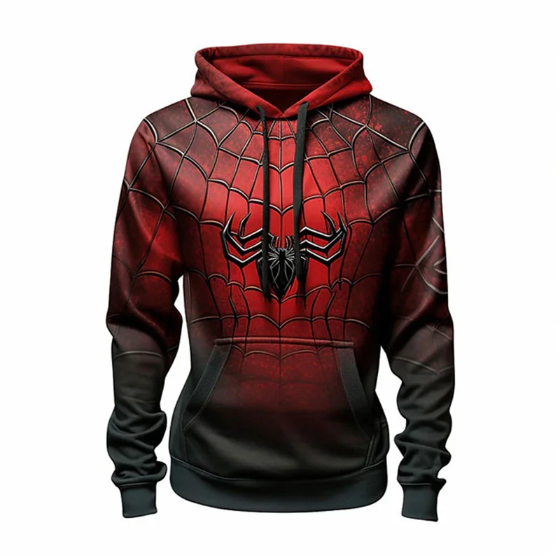 thumbnail image 1 of Sudaderas con estampado 3D de araña para hombre, Sudadera con capucha de gran tamaño, ropa de calle Harajuku de tendencia Hip Hop, Cosplay de ocio, moda de otoño, 1 of 3