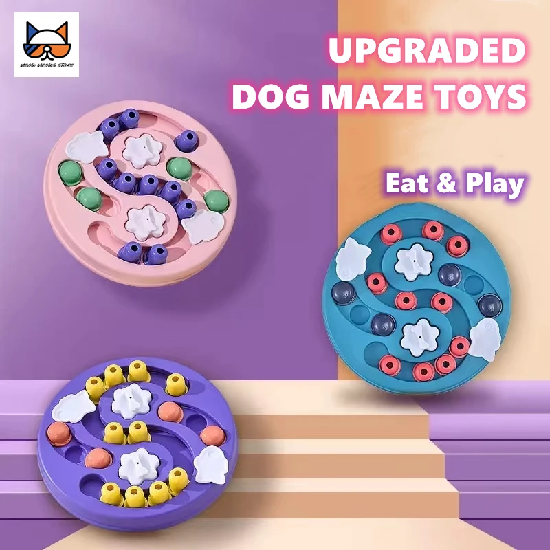 

Dog Puzzle Toys Slow Feeder Toy Increase Puppy IQ Choke-proof Leaky Food Dispenser for Pet Maze Educational Interactive Game Toy