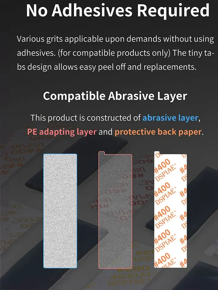 DSPIAE Assembly Polishing Tool FS180-2500 # Flexible Curved Surface Adhesive Free Flexible Polishing Plate Set