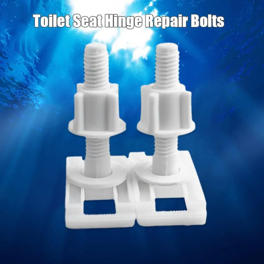 Plastic Toilet Lid Hinge Repair Bolts Accessories Screws Washers Set Universal Replacement Toilet Lid Set Screws