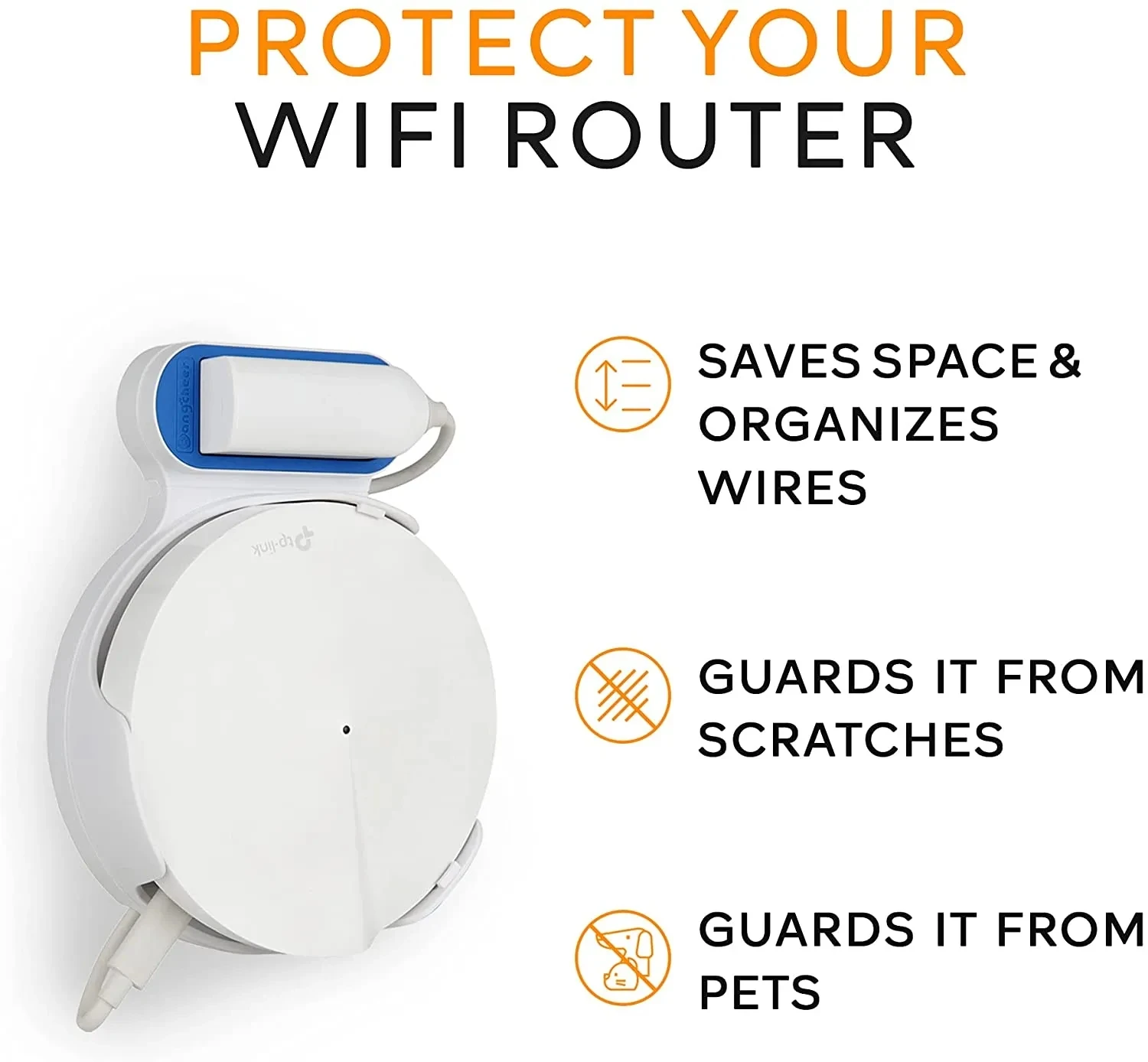 Montaggio A Parete Per Tp-Link Deco M5 Sistema Wifi A Rete Per Tutta La Casa, Supporto A Parete Salvaspazio Plug In Senza Fili Disordinati