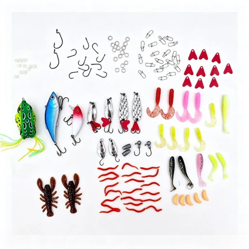 84/107pcs fishing lure kit soft and hard bait set gear layer metal jig spoon for bass pike crank tackle accessories with box 6 84/107pcs Fishing Lure Kit Soft and Hard Bait Set Gear Layer Metal Jig Spoon For Bass Pike Crank Tackle Accessories with Box 6