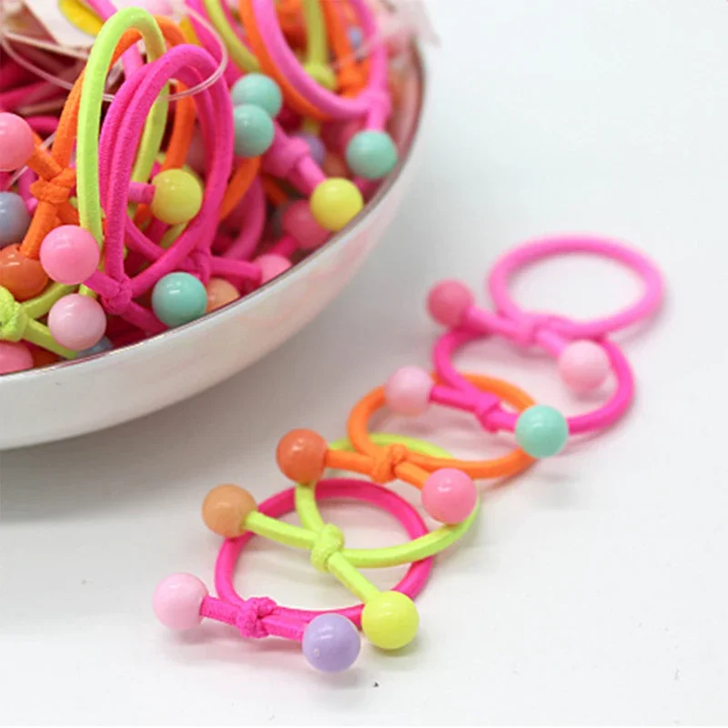 Red Cherry Baby Hair Bands Cute Girls Elastic Ponytail Holder Ties Heaband Kids Headwear Ropes Scrunchie Hair Accessories 5