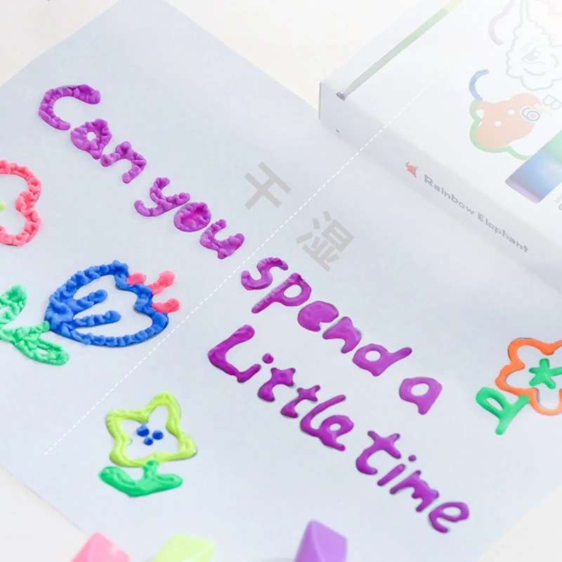 팝콘 펜 매직 버블 DIY 그래피티, 3 차원 확장 펜, 한국어 그림 펜, 미적 문구, 학용품