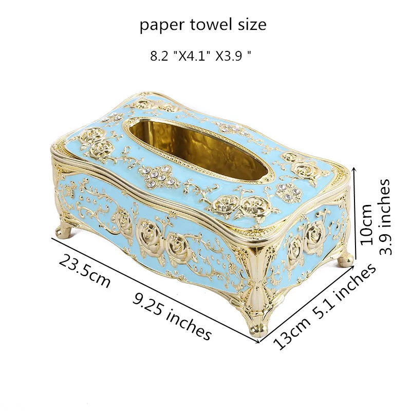 European Creative Paper Towel Box Manual Oil Dripping Paper Drawer Household Toilet Paper Storage Appliance Table Napkin Holder 5