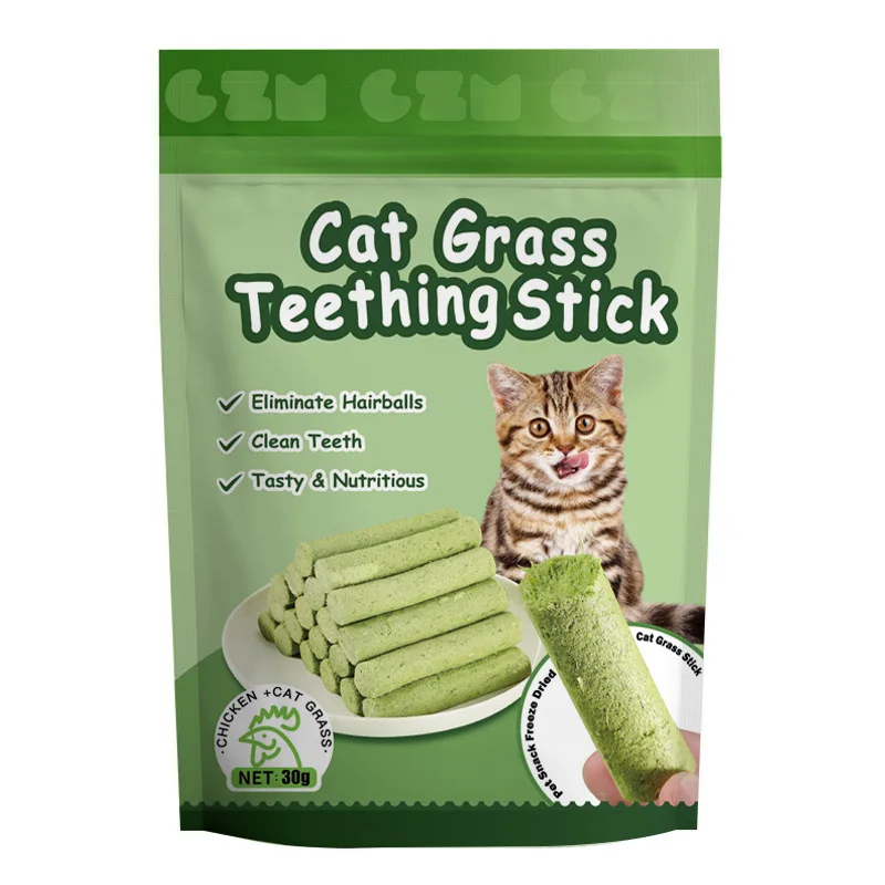 Bastoncini di Erba per Gatti, Snack al Catnip, Integratore Digestivo, Anticoliche, per la Rimozione Delicata dei Peli, Resistenti ai Morsi - immagine 5