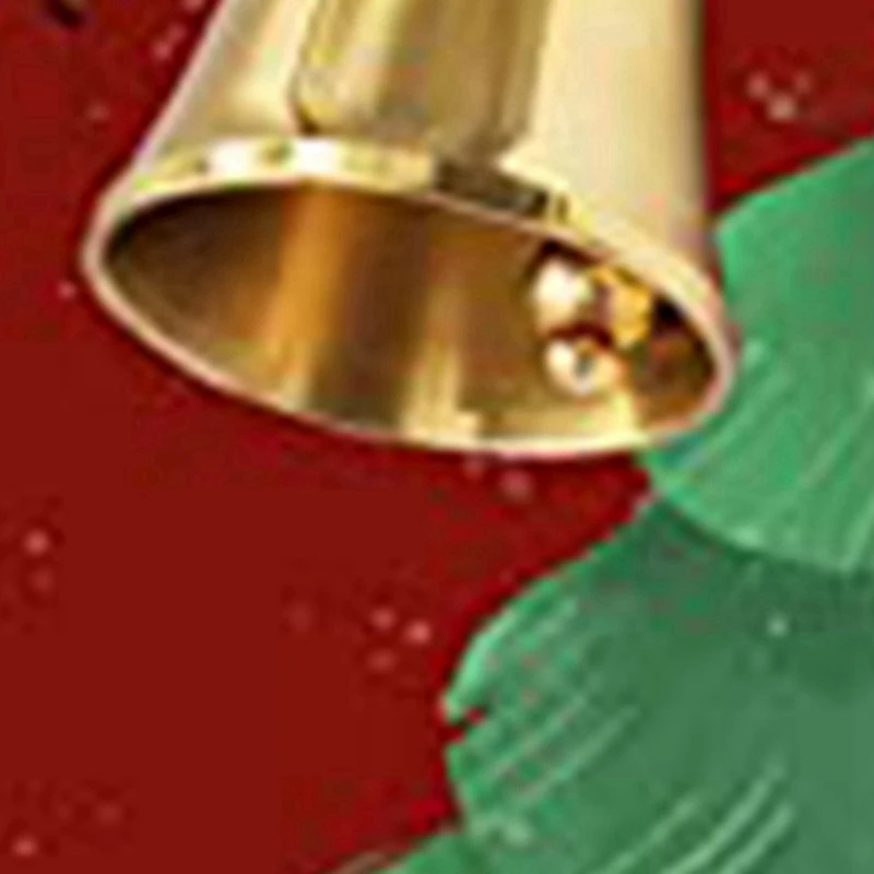 Super Loud Hand Barking Bell Solid Brass Dinner Bell Pet Training Jingle Bell, Gold