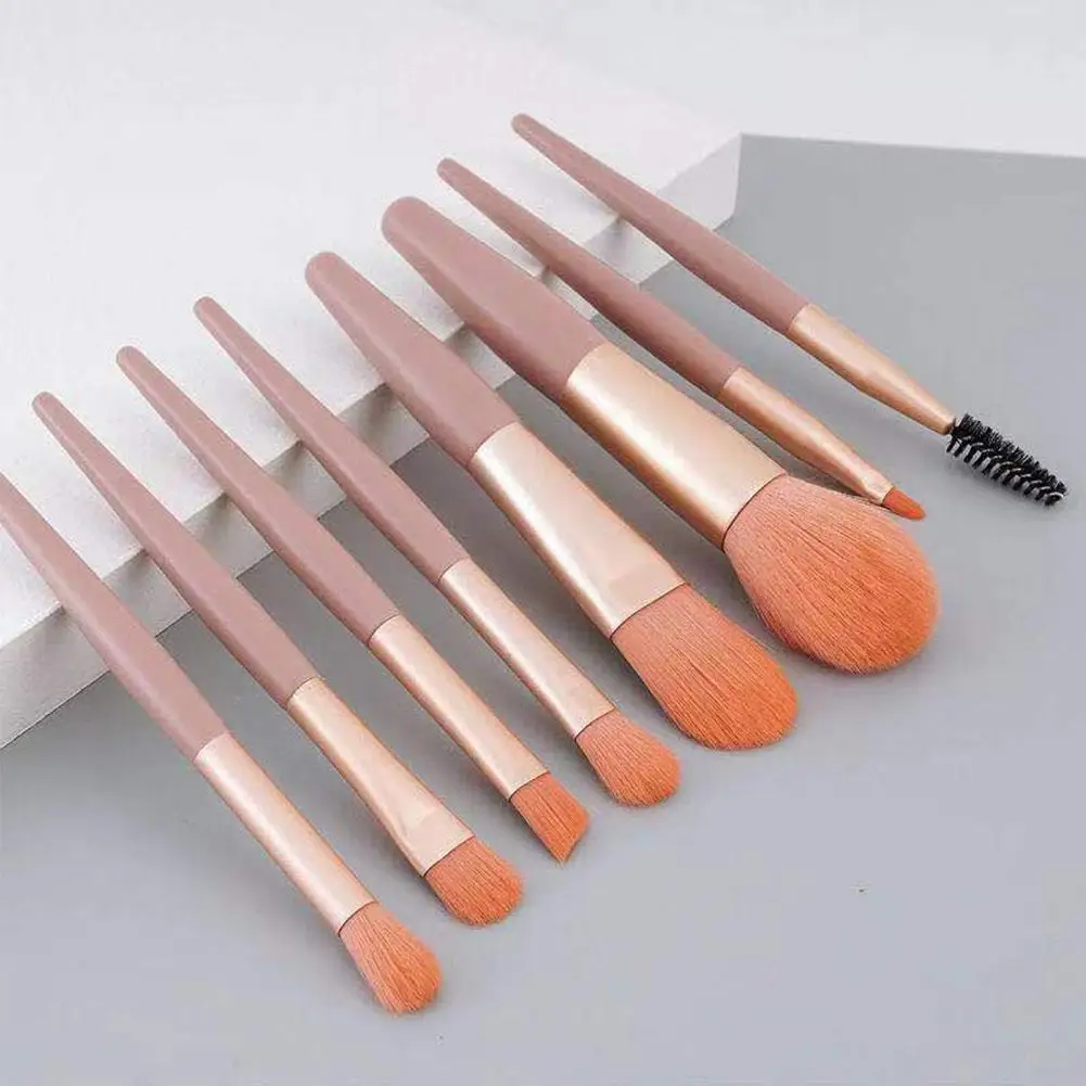 8Pcs Portable Mini Makeup Brushes Set Blusher Loose Powder Concealer Lip Eyebrow Eyeshadow Brush