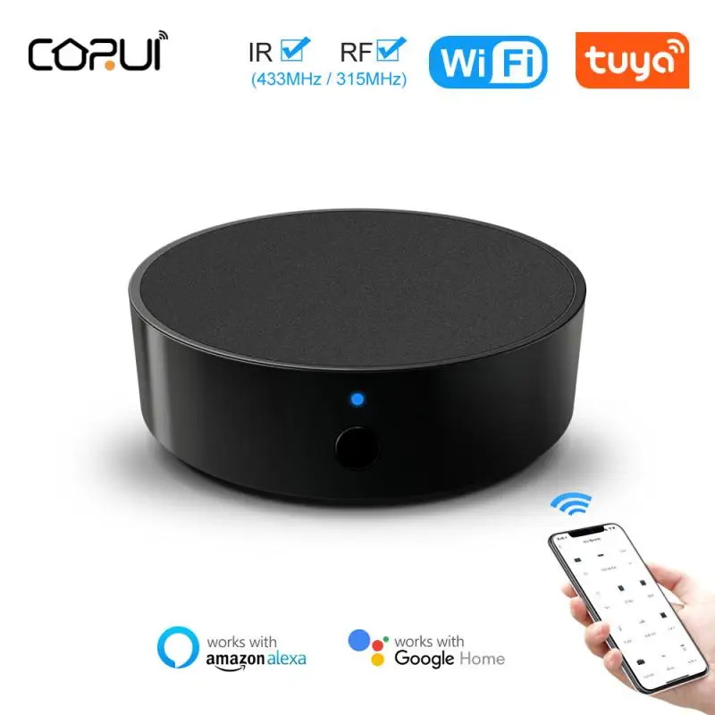 

Пульт дистанционного управления CORUI Tuya с Wi-Fi, универсальный инфракрасный пульт дистанционного управления для ТВ, работает с Alexa Google Home