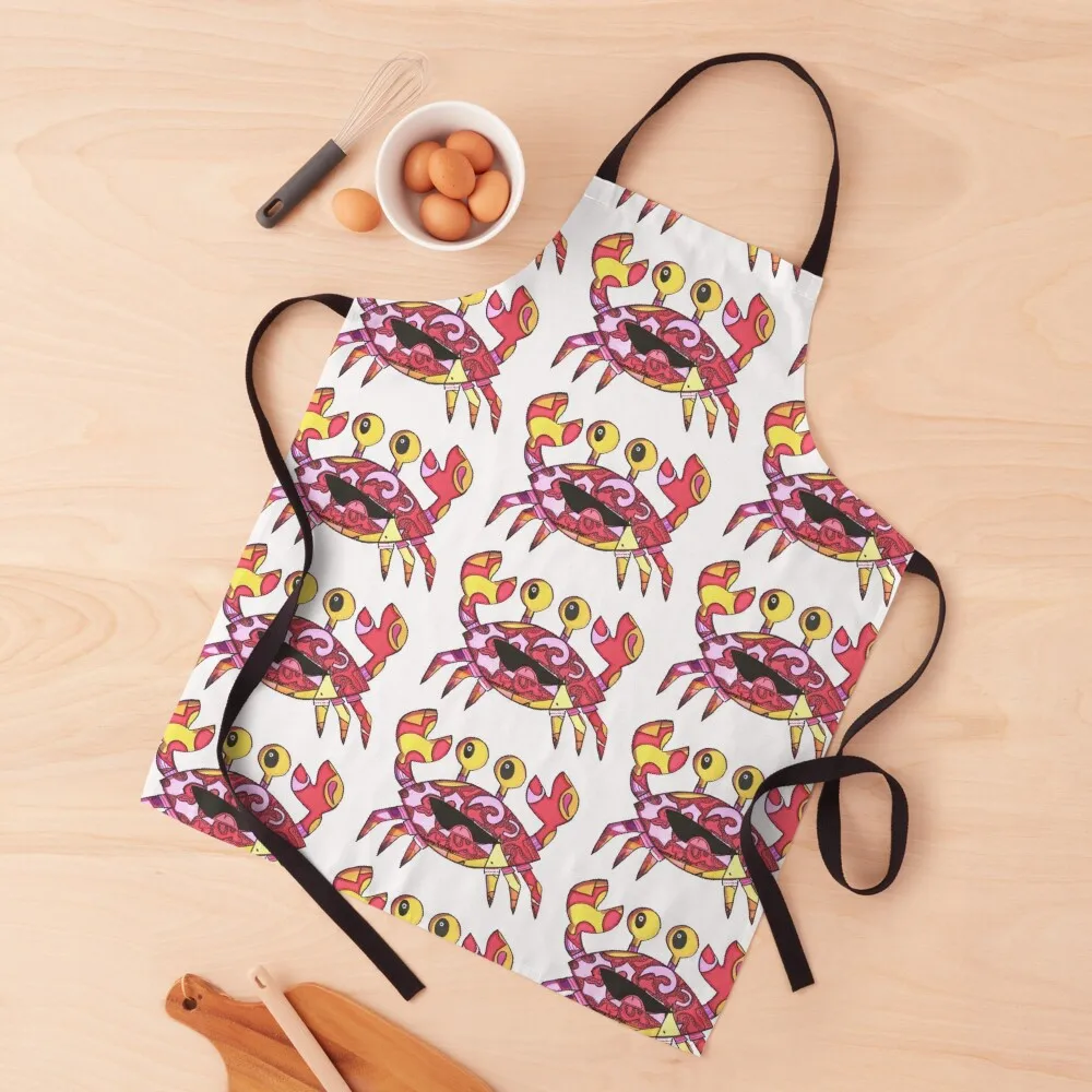 

Crab Cartoon, Crabby Apron Waterproof women Kitchen Front Apron