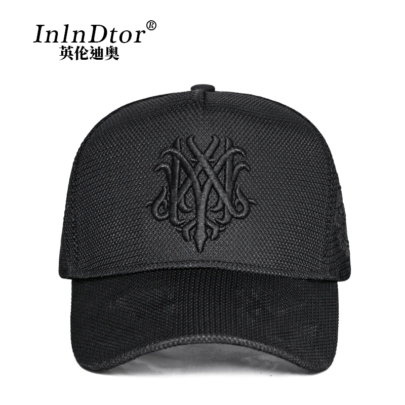 2025 summer mesh breathable high top baseball cap fashion face small big head bib hat casual for men