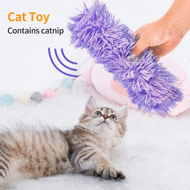 Plush Cat Chew Toy Catnip Self-hi Bite Toys Strip Pillow Teaser Toys for Cats Soft Interactive Cat Plaything Katten Speelgoed 2
