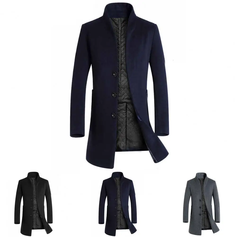 

Great Winter Jacket Wear-resistant Men Coat Pockets Lightweight Winter Coat Great Stitching