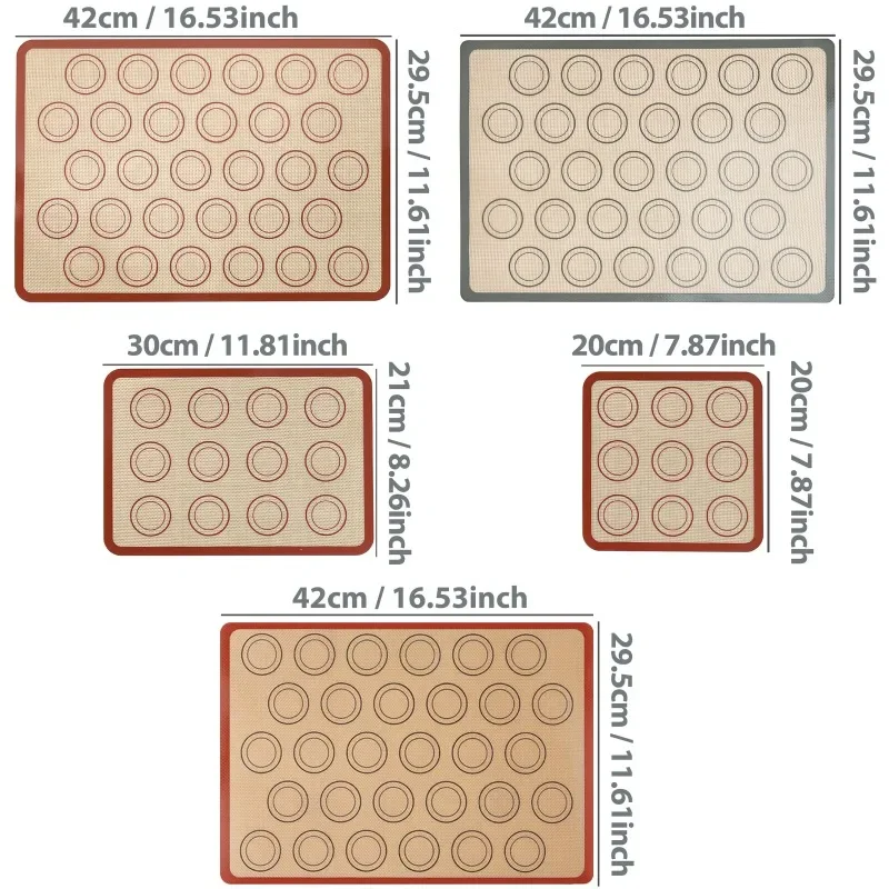1PC Silicone Baking Mat for Oven Reusable Non Stick Heat Resistant Bakeware Sheets Liner Baking Tools for Cookie Macaron Bread