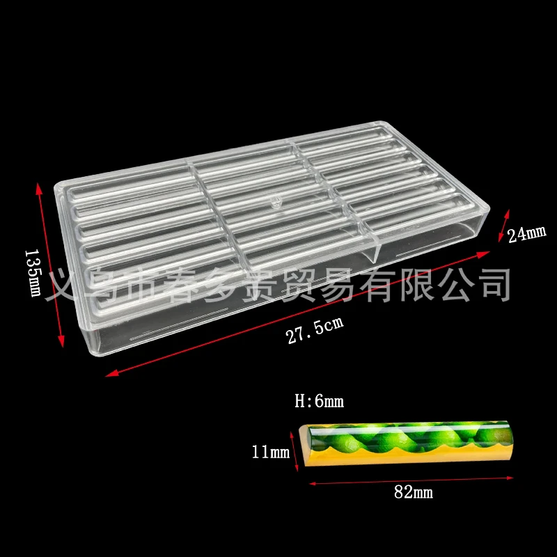 18 Cavities Polycarbonate PC Chocolate Mold Candy Mold Long Sticks Shape Candy Bonbons Fondant Ice Confectionery Mould