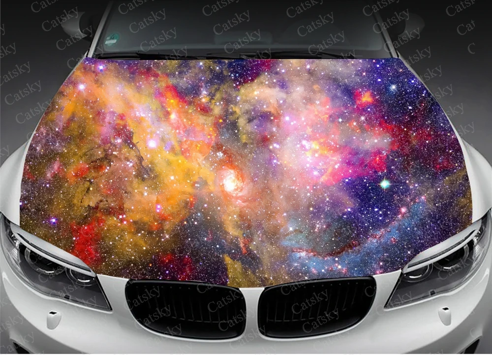 Galaxy Sterne Auto Aufkleber Auto Haube Wrap Aufkleber Vinyl Aufkleber  Volle Farbe Grafik Auto Haube Wrap Aufkleber Vinyl Aufkleber - AliExpress