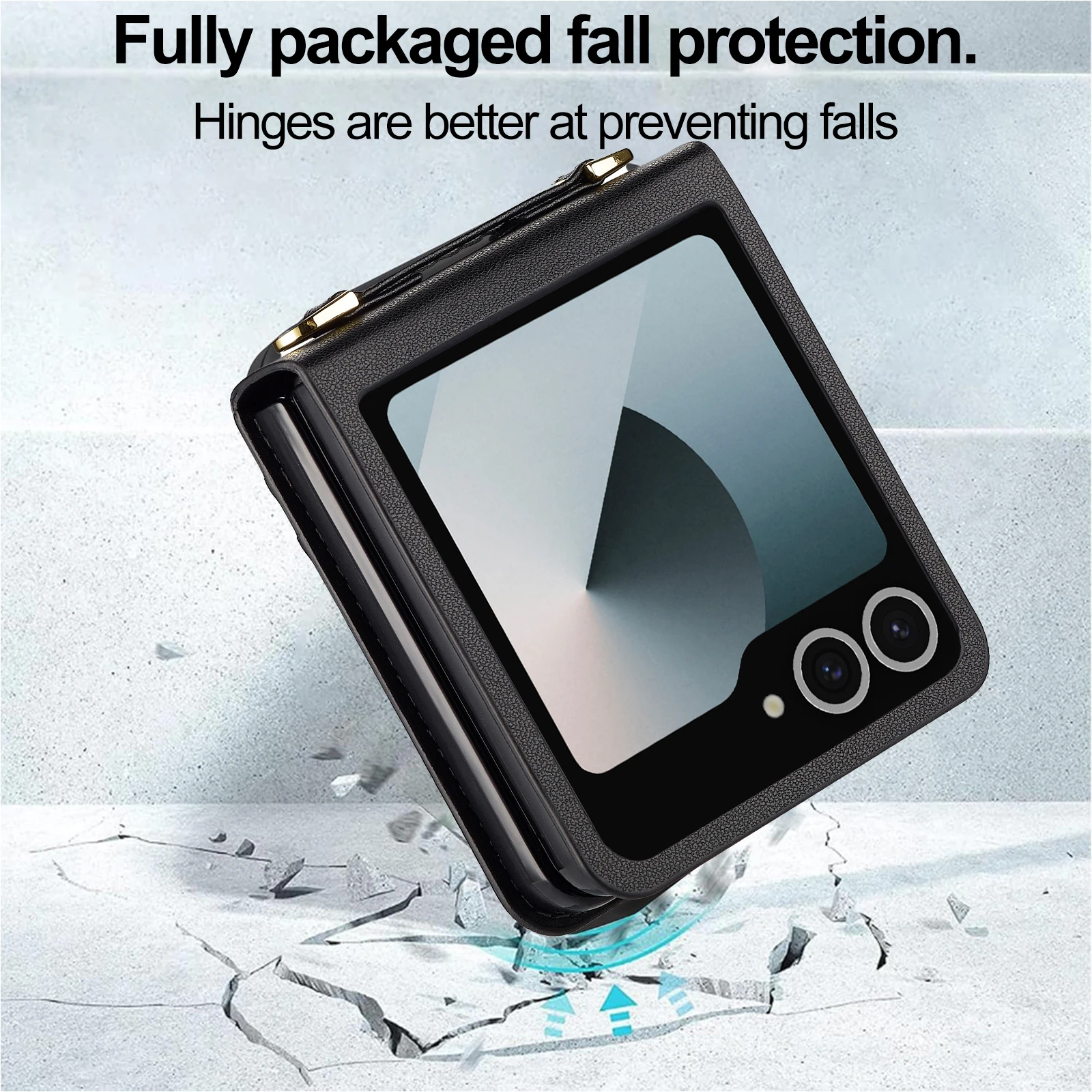 Luxuriöse Leder-Handyhülle für Samsung Galaxy Z Flip 7, FE 6, 5, 4, 3, weiche, schlanke Riemenhalterung, modische Damen-Abdeckung – Detail 7