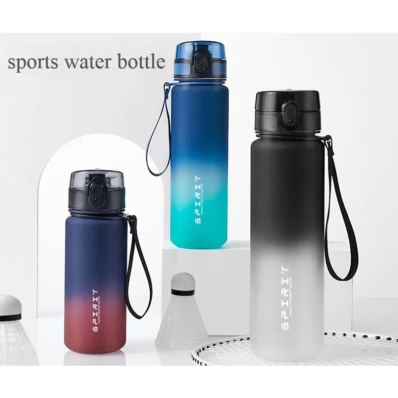 500/1000ML Sports Water Bottle Large Capacity Leak Proof Colorful Plastic Cup Portable Outdoor Travel Gym Fitness Jugs Drinkware