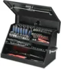 22.5-Inch Portable TRIANGLE Toolbox – Heavy-Duty Steel Construction – Metric and SAE Storage Chest 3