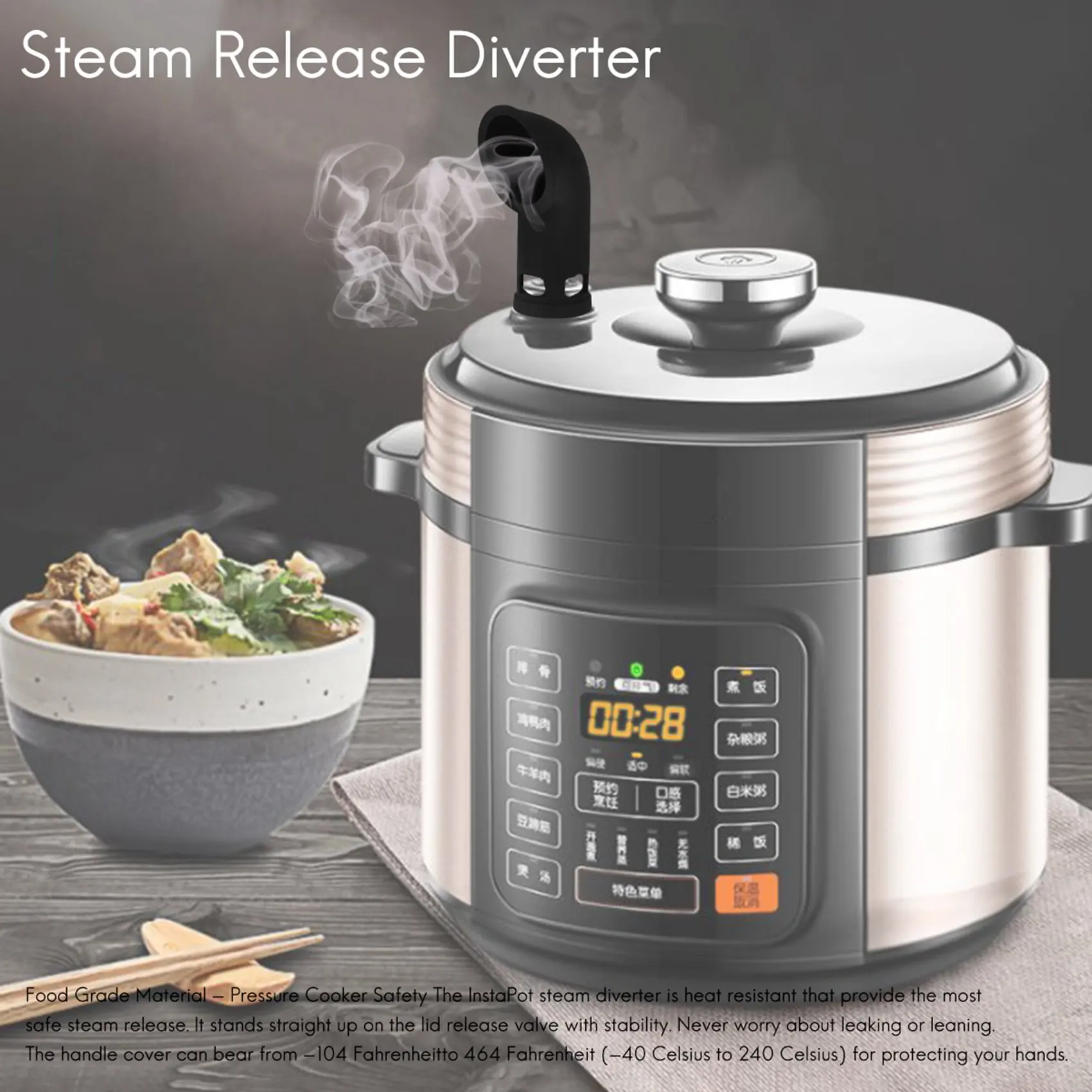 Stand Silicone Lid Holder Accessories and Steam Release Diverter, Accessory  Compatible for Ninja Foodi Pressure Cooker - AliExpress