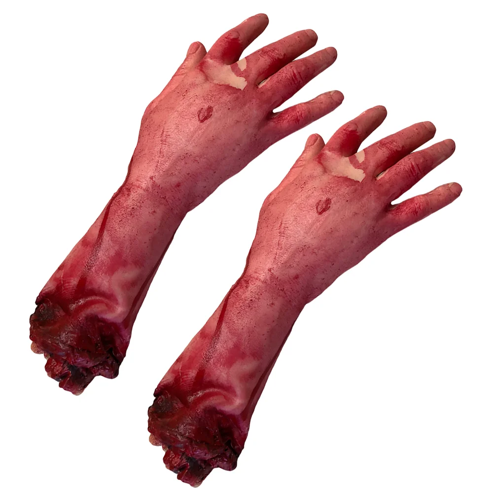 

2 PCS Decorate Cars Toy Halloween Party Decorations Creepy Severed Arm Broken Hand