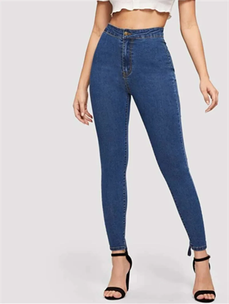 Jeans for Women Slimming Personality Lace Up Stretch Denim Trousers Ladies Jeans Women's Clothing