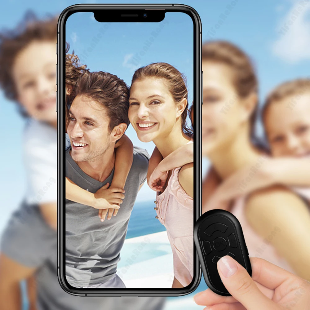 Universal Bluetooth-compatible Remote Controller 6 Buttons Wireless Mobile Phone Selfie Photo Shutter