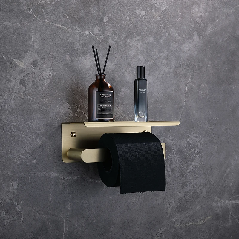 Bathroom Accessories Hardware Set Brushed Gold Robe Hook Towel Rail Bar Rack Toilet Brush Tissue Paper Holder Soap Dish Shelf