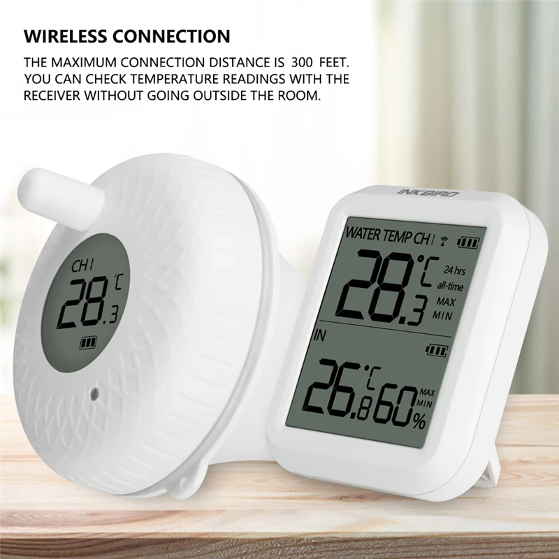 

INKBIRD Floating Wireless Bluetooth-control Water Temperature Sensor Pool Thermometer 433MHz for Tub Spa P01R/P01B/WIFI Gateway