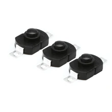 

10PCS 17×12×9.8mm DC250V 1.5A Black On Off Mini Push Button Switch for Electric Torch Wholesale Flashlight Small Parts