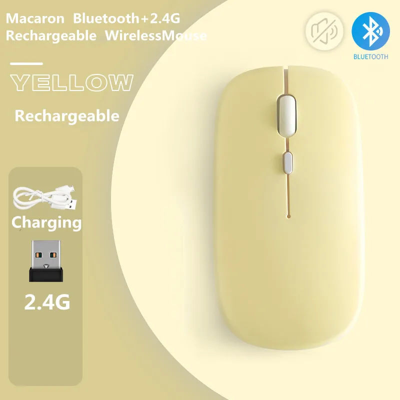 macaron rechargeable wireless bluetooth mouse