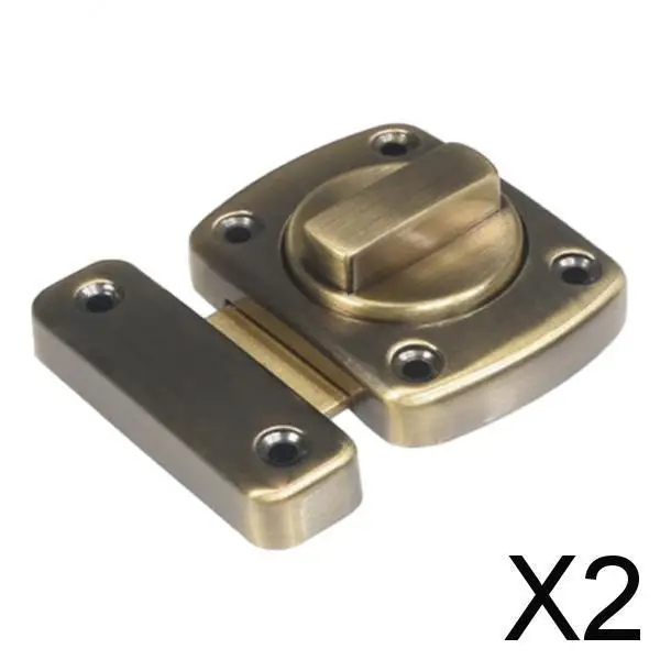 2X Zinc Alloy Door Rotate Bolt Latch Gate Latch Universal Size L _Bronze