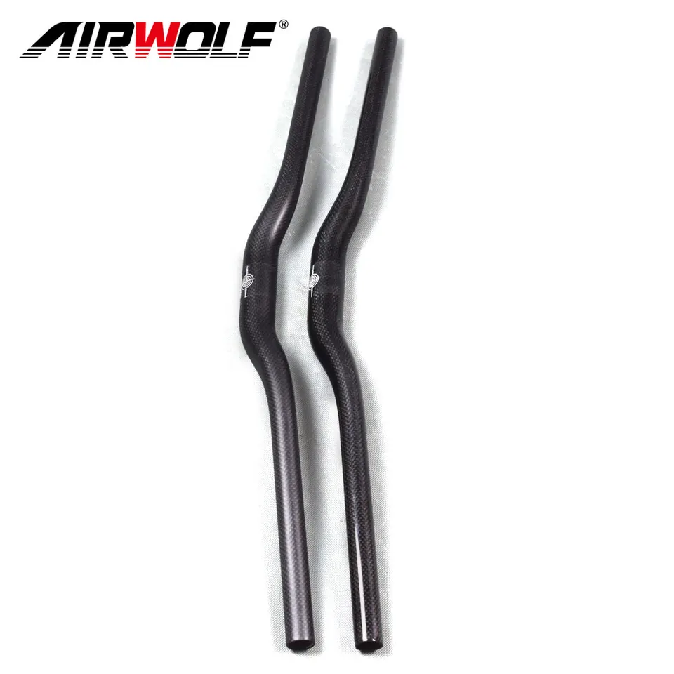 580-760mm Width Flat Riser Bars T800 Carbon Fiber MTB Handlebars - 31.8mm Clamp 580-760mm Width Mountain Bike Bars T800 MTB Bars - Foto 2