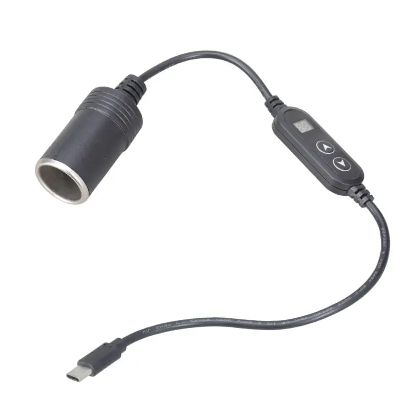 31BA USB C 남성 5V9V12V15V24V 자동차 소켓 변환기 가정용 야외 사용을위한 전압 조정 디지털 화면
