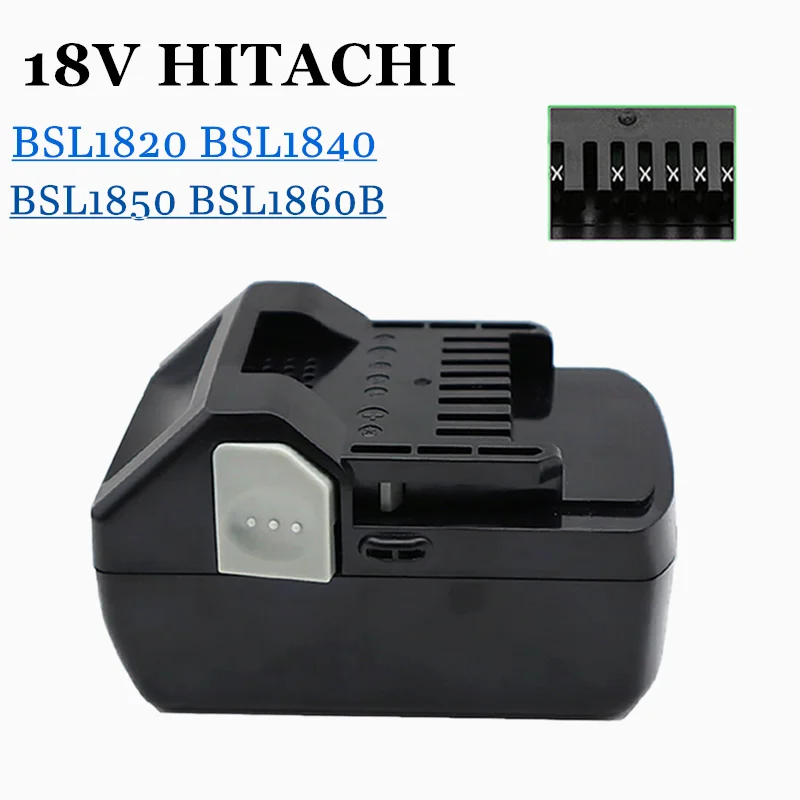 

18V Li-ion Rechargeable Battery 6.0Ah for HITACHI BSL1820 BSL1840 BSL1850 BSL1860B 18v Power Tools Batteries ElectricDrill