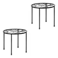 Sturdy Rust - Resistant Iron Plant Stand - Heavy - Duty Design for Indoor/Outdoor Gardens (2PCS)
