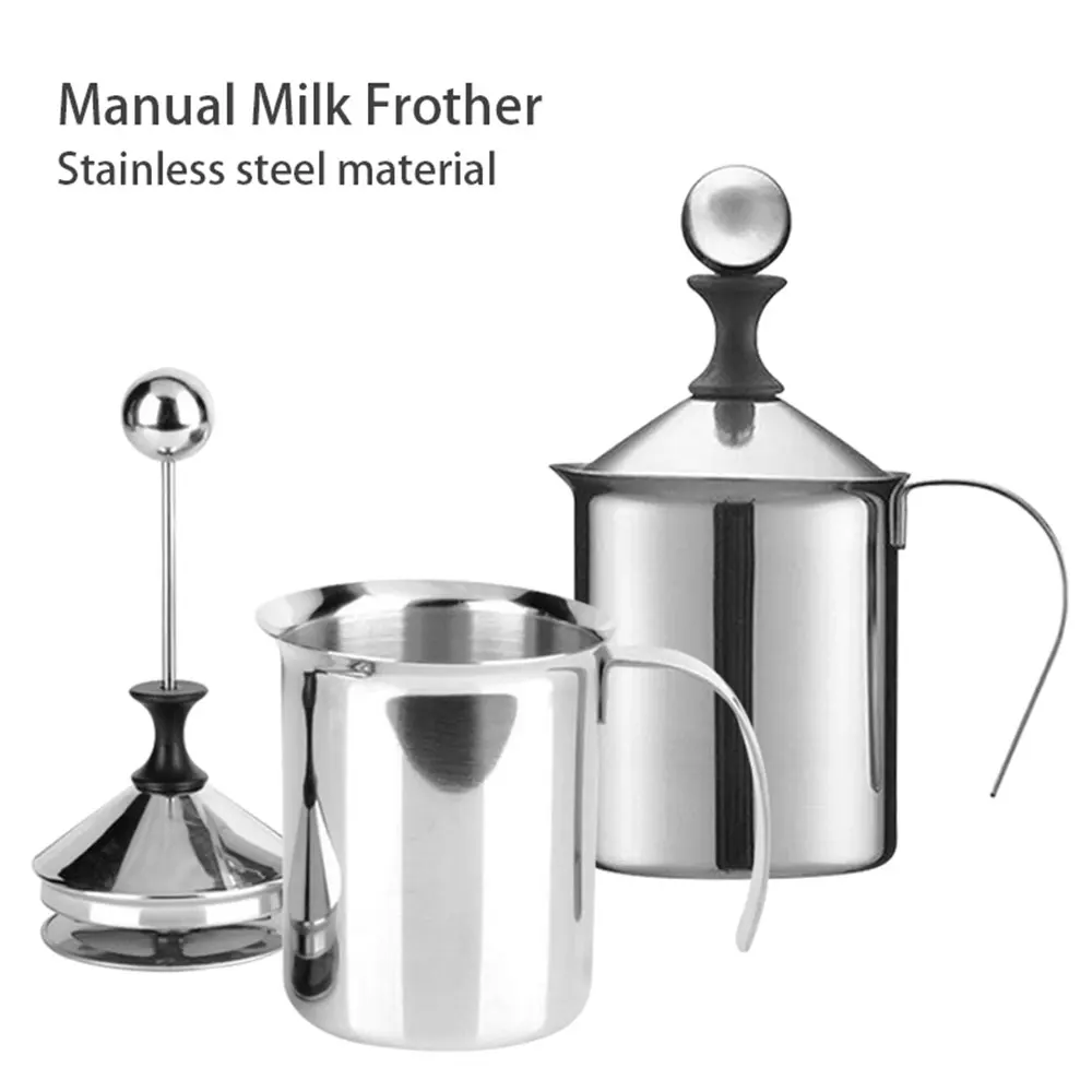 

400ML Milk Frothers Maker Stainless Foam Machine Cream Blender Coffee Milk Egg Beater For Mixer Kitchen Milkshake Whisk Tool