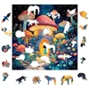 Wooden Jigsaw Puzzle Family Assembly Party Game Holiday Wall Decor Wooden Jigsaw Nano glue can be pasted Puzzle 6