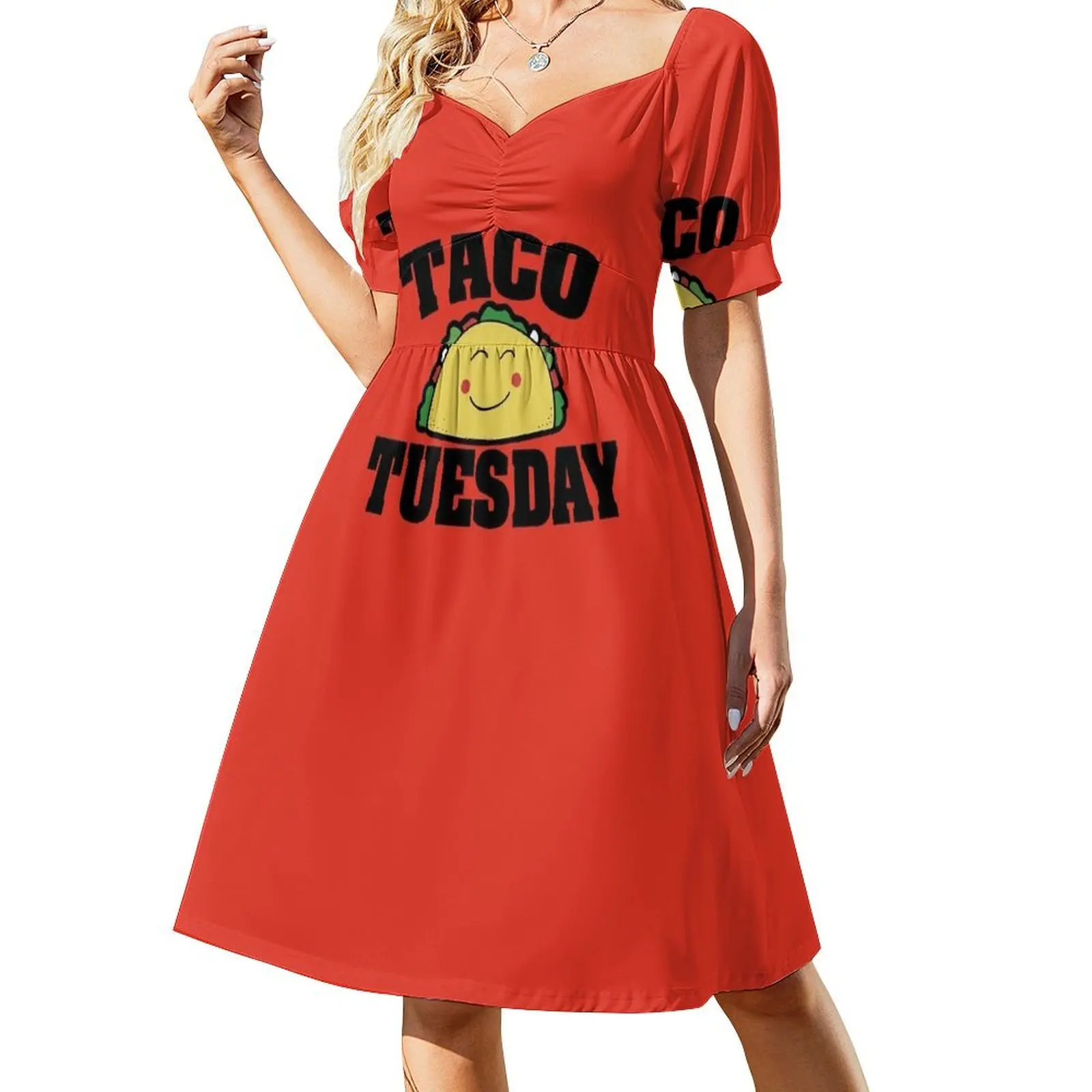 

Taco tuesday Sleeveless Dress summer dresses womens 2024 women's clothing trend 2024 chic and elegant woman dress Dress women